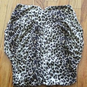 UO Silence + Noise Animal Tulip Mini Skirt XS